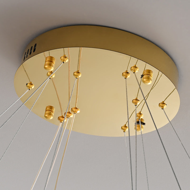 Moderne Luxus Ring Rechteck Hardware Kristall LED Pendelleuchte Insel Licht für Esszimmer 