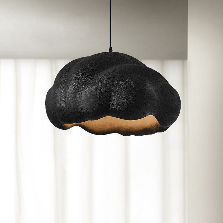 Lámpara colgante contemporánea escandinava de nube hueca de poliestireno de alta densidad de 1 luz para sala de estar 