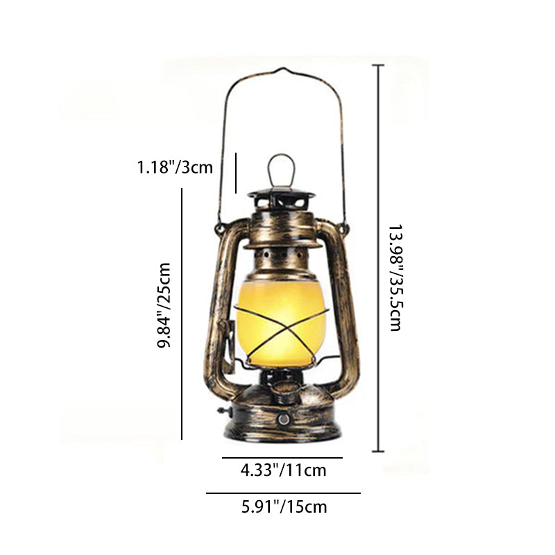 Lampe de table LED en fer acrylique avec base en disque, tube courbé, cylindre rechargeable vintage traditionnel pour chambre 