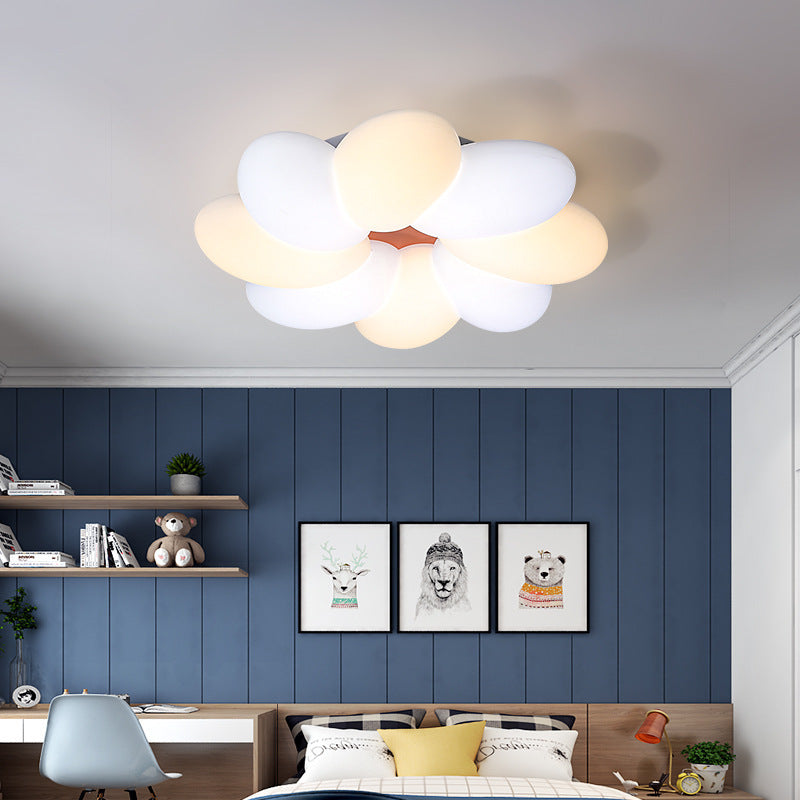 Luz de techo LED de montaje empotrado de hierro PLA con pétalos minimalistas modernos para dormitorio infantil 