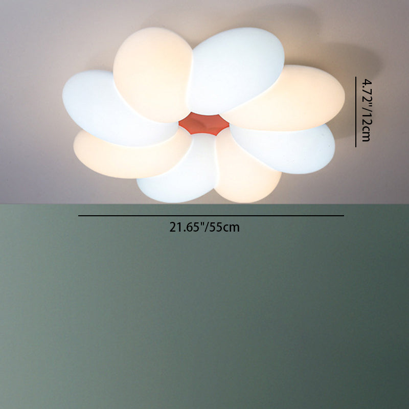 Luz de techo LED de montaje empotrado de hierro PLA con pétalos minimalistas modernos para dormitorio infantil 