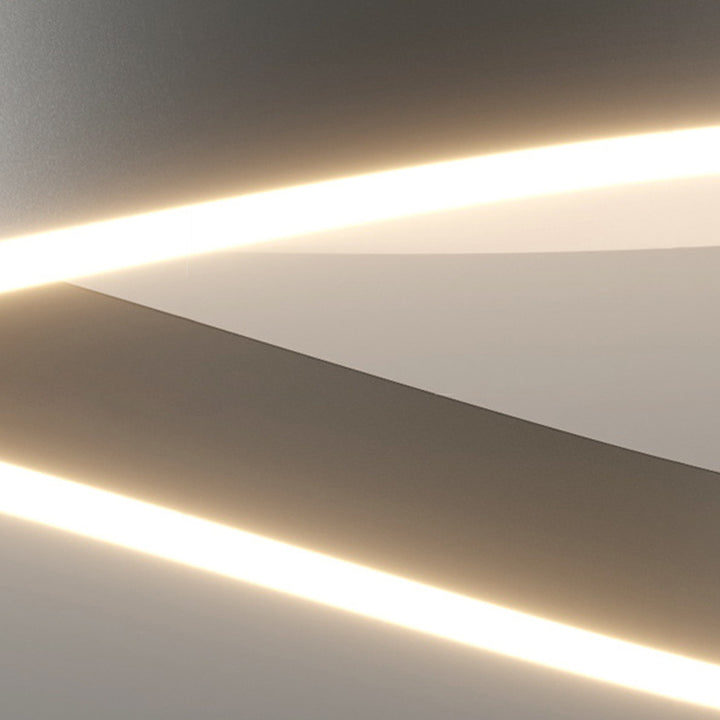 Modern Minimalist Ring Strip Irregular Disc Base Iron Aluminum Silicone LED Semi-Flush Mount Ceiling Light For Bedroom