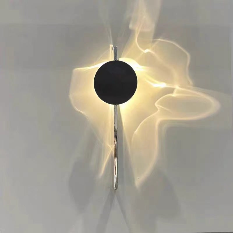 Contemporary Scandinavian Rectangular Round Aluminum Stainless Steel LED Wall Sconce Lamp For Bedroom