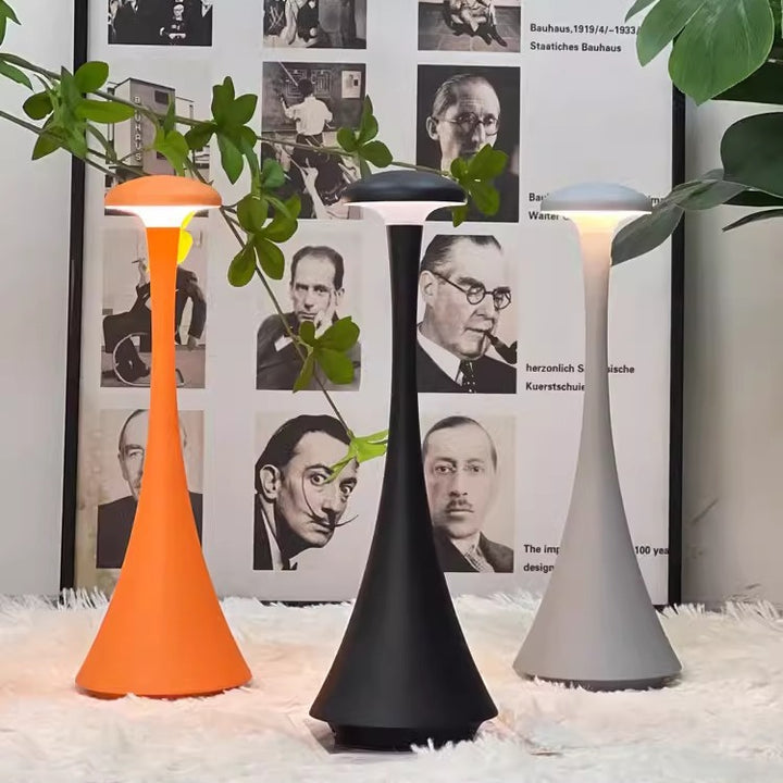 Moderne minimalistische Flasche Halbkreis Aluminium Acryl LED Tischlampe für das Schlafzimmer 
