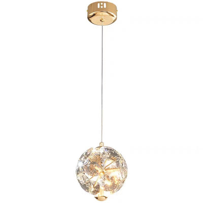 Lustre LED en cristal moderne avec matériel rond multi-balles pour chambre à coucher 