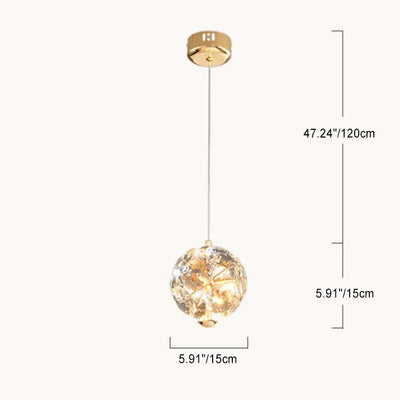 Lustre LED en cristal moderne avec matériel rond multi-balles pour chambre à coucher 