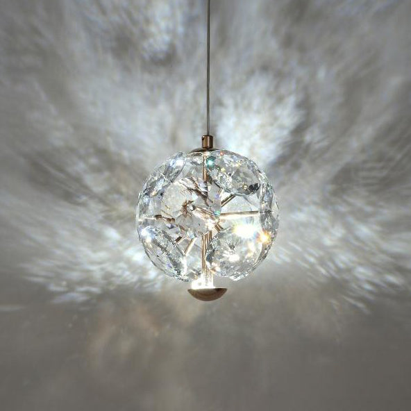 Lámpara Colgante LED de Cristal con Hardware Redondo Múltiple de Lujo Moderno para Dormitorio 