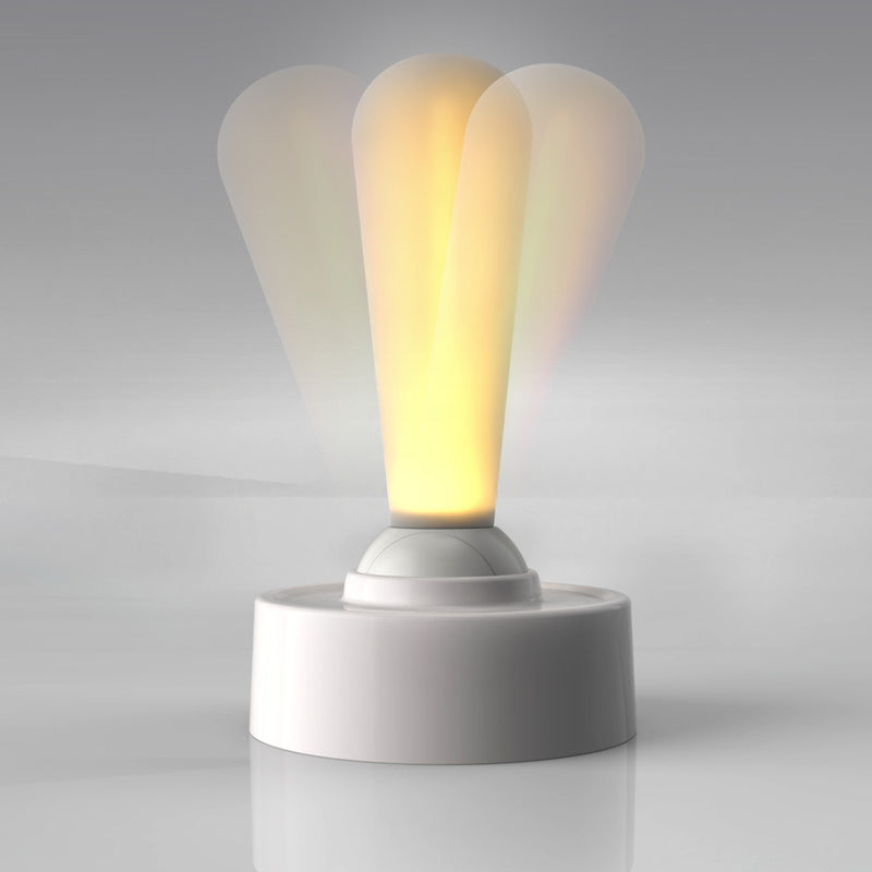 مصباح طاولة LED من السيليكون ABS بقاعدة أسطوانية ومقبض بيضاوي حديث وبسيط لغرفة النوم 