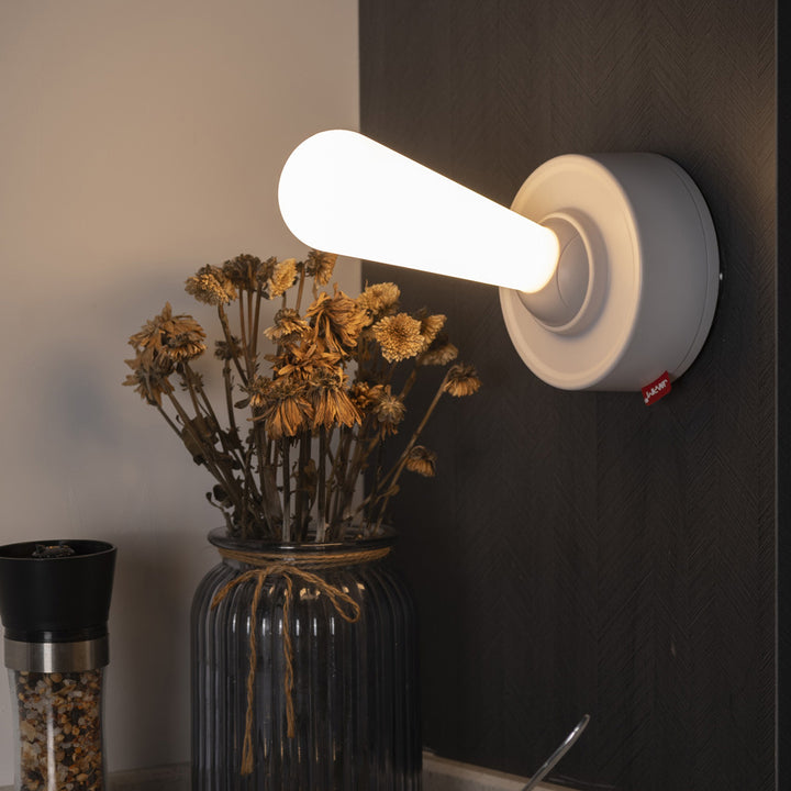 Modern Minimalist Oval Handle Toggle Cylinder Base ABS Silicone LED Table Lamp For Bedroom