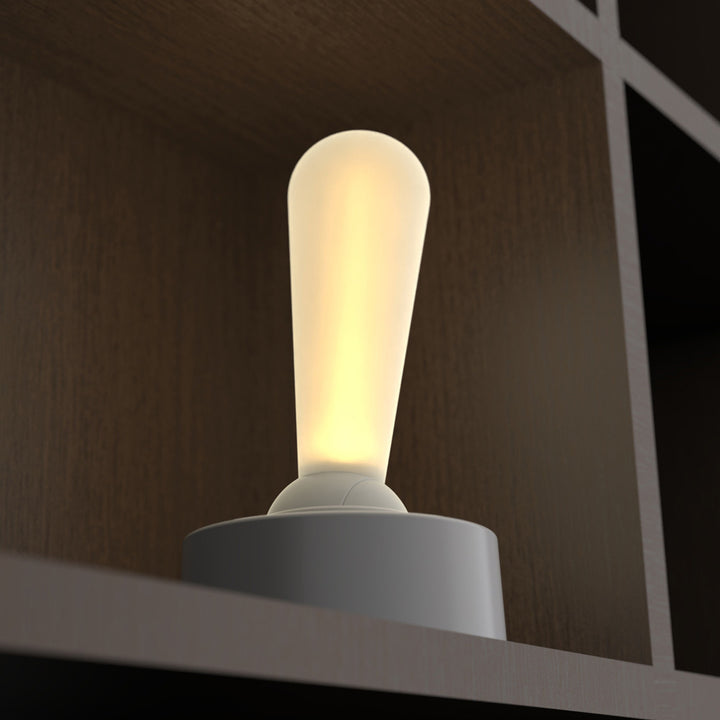 Moderne minimalistische ovale Griffumschaltung Zylinderbasis ABS Silikon LED Tischlampe für Schlafzimmer 