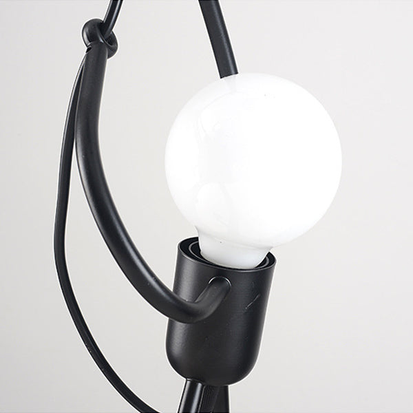 Contemporain Créatif Orbe Cylindre Personnes Fer 1/3 Suspension Luminaire Îlot Pour Salle à Manger 
