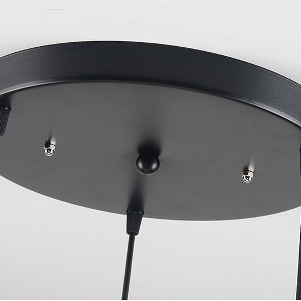 Contemporain Créatif Orbe Cylindre Personnes Fer 1/3 Suspension Luminaire Îlot Pour Salle à Manger 