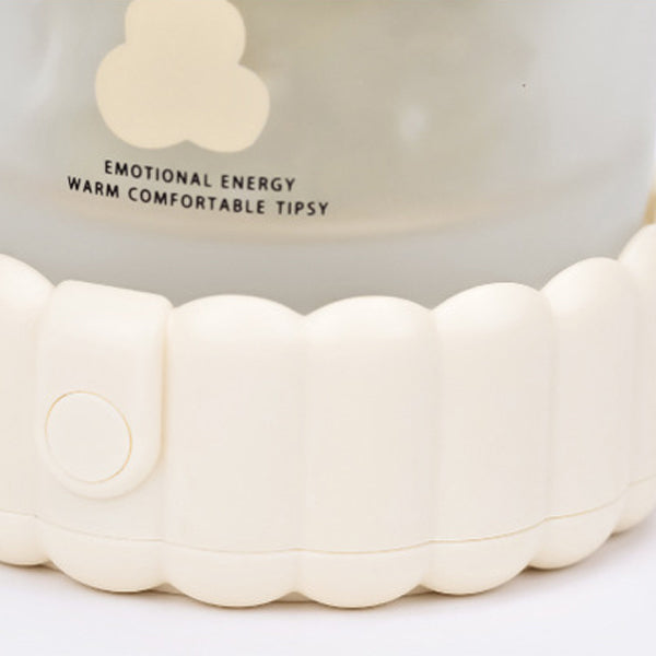 مصباح طاولة LED زجاجي ABS مستدير أسطواني حديث بسيط بحصى لغرفة النوم 