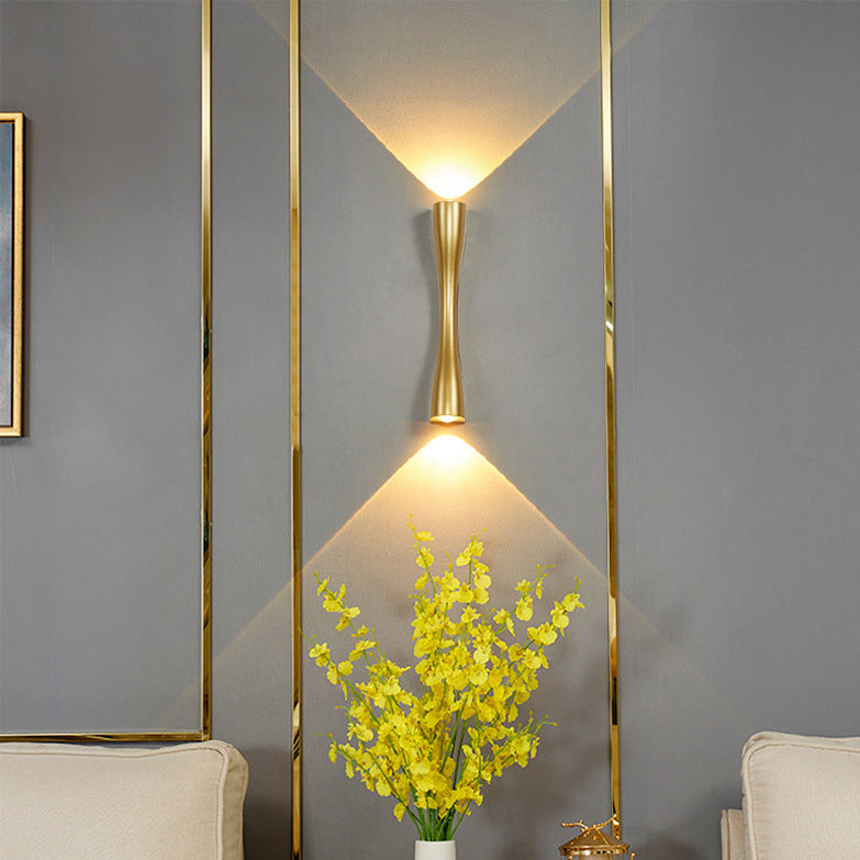Applique murale LED en aluminium en forme de cylindre étanche scandinave contemporain pour salon 