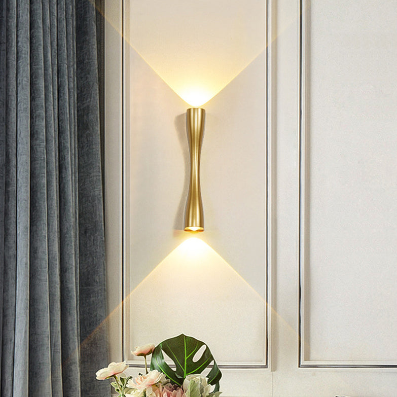 Applique murale LED en aluminium en forme de cylindre étanche scandinave contemporain pour salon 