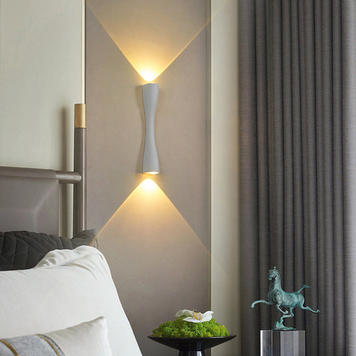 Applique murale LED en aluminium en forme de cylindre étanche scandinave contemporain pour salon 