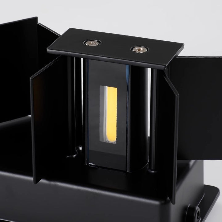 Moderne minimalistische wasserdichte quadratische rechteckige Aluminium-LED-Wandleuchte für das Wohnzimmer 