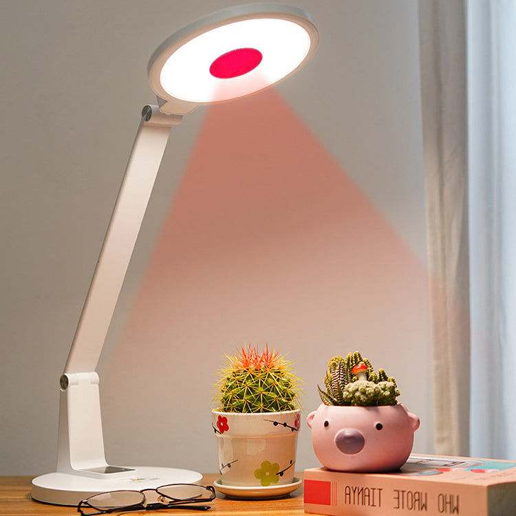 Moderne minimalistische runde rechteckige verstellbare ABS-Aluminium-Hardware-LED-Tischlampe für das Schlafzimmer 