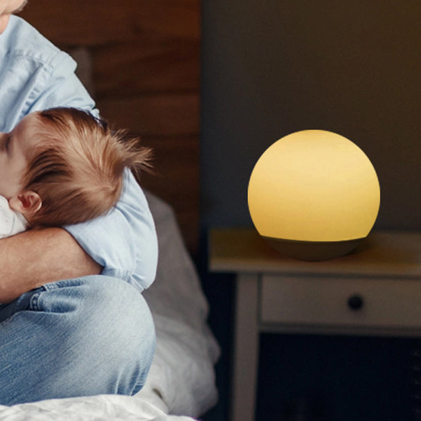 Lampe de Table LED Sphère Lune Minimaliste Moderne PP PS PVC pour Chambre 