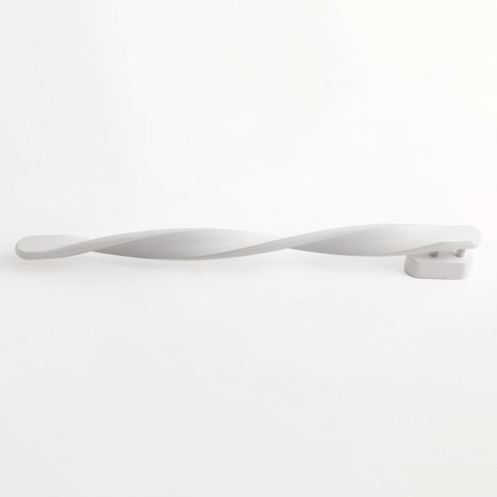 Moderne minimalistische lange ovale Spiral-Aluminium-Silikon-LED-Wandleuchte für das Wohnzimmer 