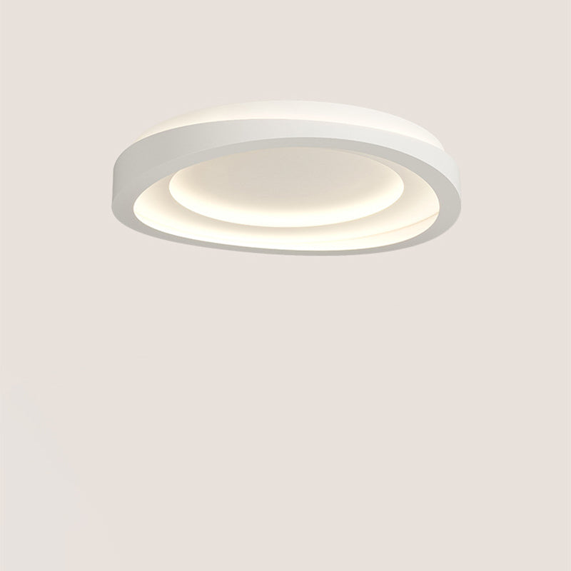 Modern Minimalist Round Irregular Iron Acrylic LED Flush Mount Ceiling Light For Bedroom