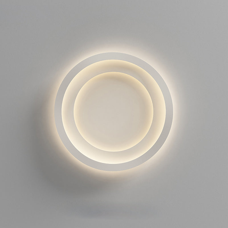 Modern Minimalist Round Irregular Iron Acrylic LED Flush Mount Ceiling Light For Bedroom