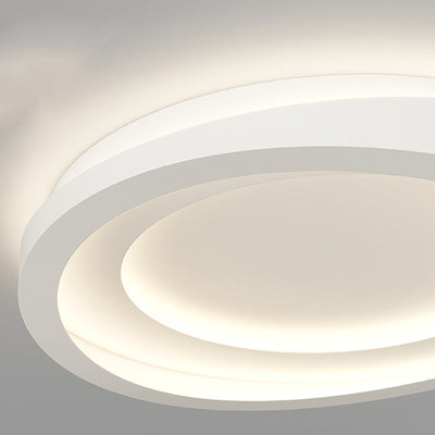 Modern Minimalist Round Irregular Iron Acrylic LED Flush Mount Ceiling Light For Bedroom