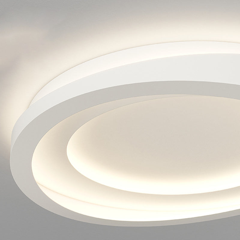 Modern Minimalist Round Irregular Iron Acrylic LED Flush Mount Ceiling Light For Bedroom