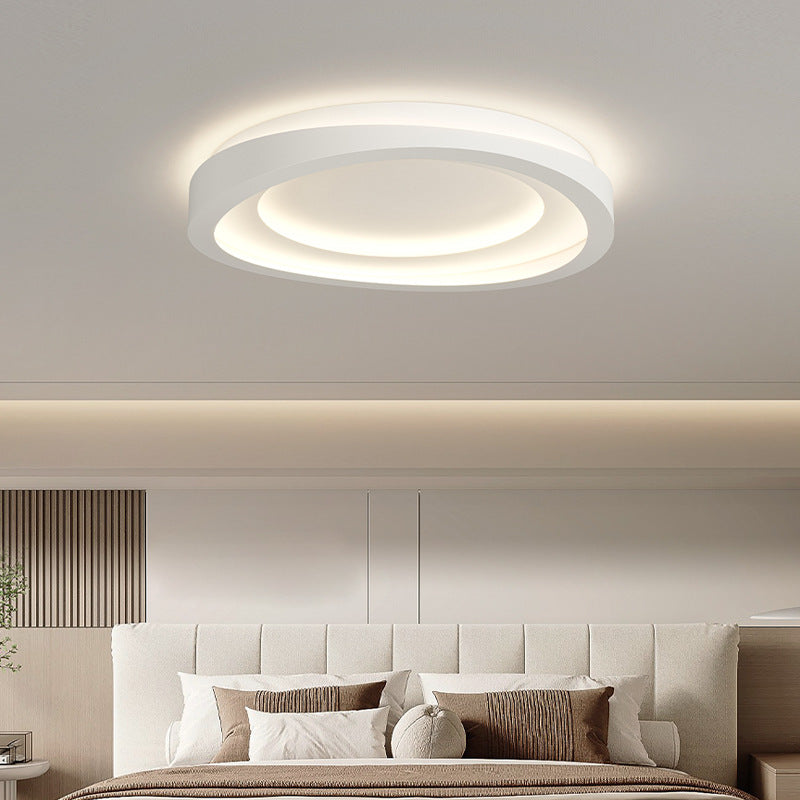Modern Minimalist Round Irregular Iron Acrylic LED Flush Mount Ceiling Light For Bedroom