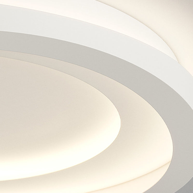 Modern Minimalist Round Irregular Iron Acrylic LED Flush Mount Ceiling Light For Bedroom
