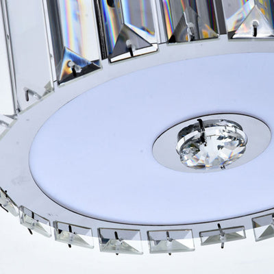 Contemporáneo Cilindro Escandinavo Cuadrado Tira de Acero Inoxidable Cristal Acrílico Lámpara de Techo de Montaje Empotrado de 4 Luces para Sala de Estar 