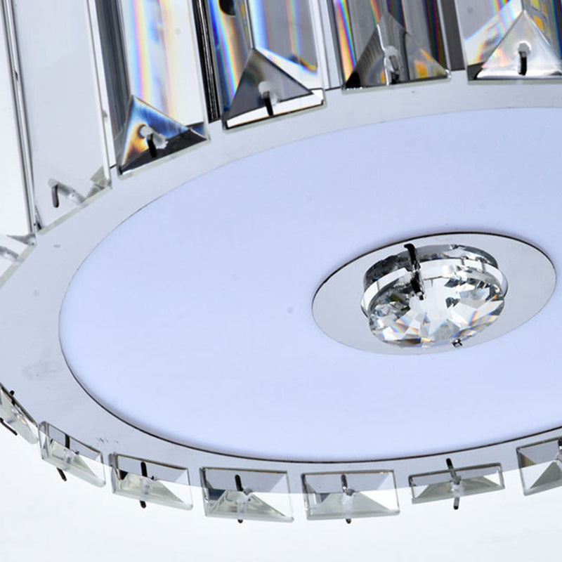 Contemporáneo Cilindro Escandinavo Cuadrado Tira de Acero Inoxidable Cristal Acrílico Lámpara de Techo de Montaje Empotrado de 4 Luces para Sala de Estar 