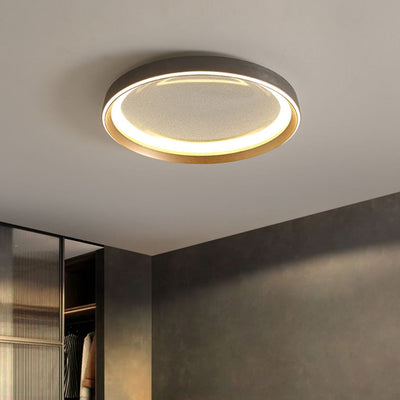 Modern Luxury Round Star Iron Aluminum Acrylic LED Flush Mount Ceiling Light For Bedroom
