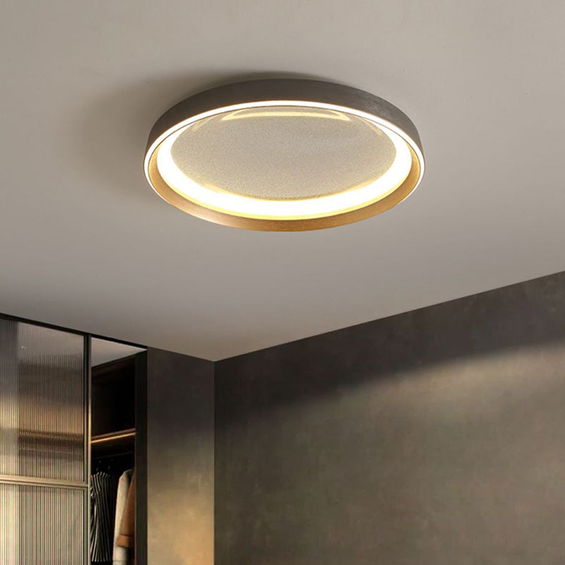 Modern Luxury Round Star Iron Aluminum Acrylic LED Flush Mount Ceiling Light For Bedroom