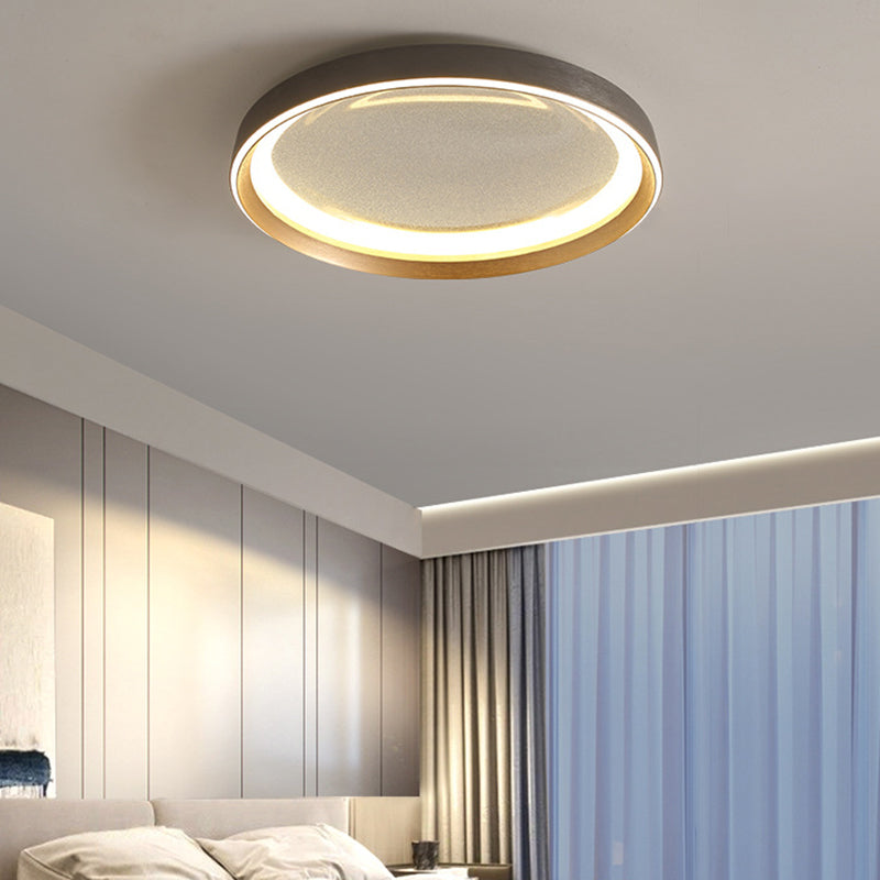 Modern Luxury Round Star Iron Aluminum Acrylic LED Flush Mount Ceiling Light For Bedroom