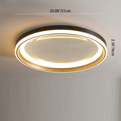 Modern Luxury Round Star Iron Aluminum Acrylic LED Flush Mount Ceiling Light For Bedroom