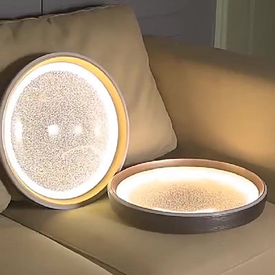 Modern Luxury Round Star Iron Aluminum Acrylic LED Flush Mount Ceiling Light For Bedroom