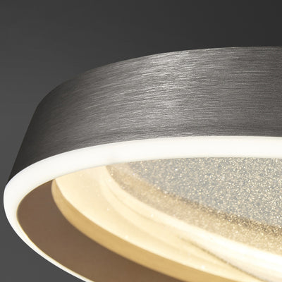 Modern Luxury Round Star Iron Aluminum Acrylic LED Flush Mount Ceiling Light For Bedroom