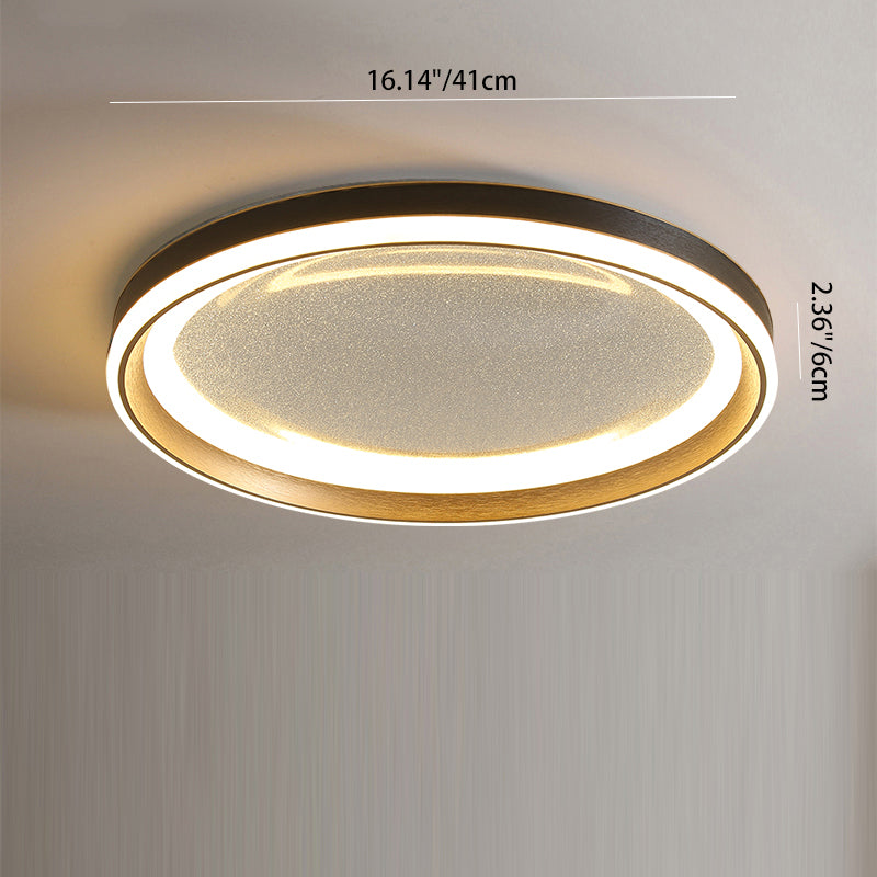 Modern Luxury Round Star Iron Aluminum Acrylic LED Flush Mount Ceiling Light For Bedroom