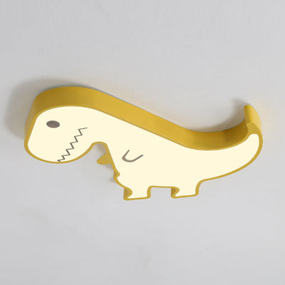 Plafonnier LED en acrylique et fer avec dinosaure pour enfants, style scandinave contemporain, pour chambre à coucher 