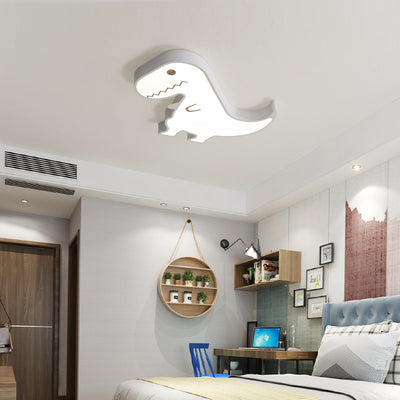 Plafonnier LED en acrylique et fer avec dinosaure pour enfants, style scandinave contemporain, pour chambre à coucher 