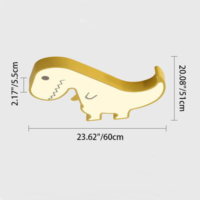Plafonnier LED en acrylique et fer avec dinosaure pour enfants, style scandinave contemporain, pour chambre à coucher 