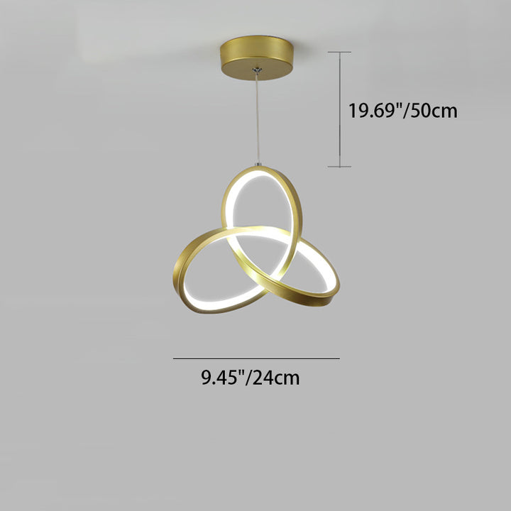 Lámpara colgante LED de aluminio acrílico en forma de triángulo con diseño minimalista moderno para sala de estar 