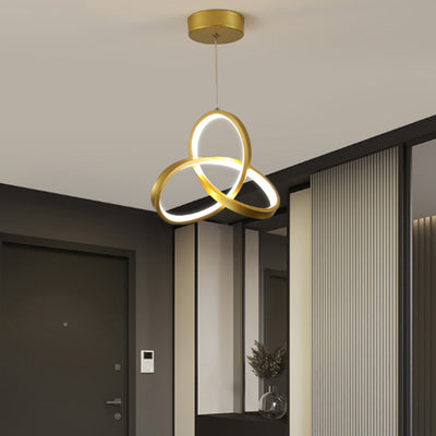 Lámpara colgante LED de aluminio acrílico en forma de triángulo con diseño minimalista moderno para sala de estar 