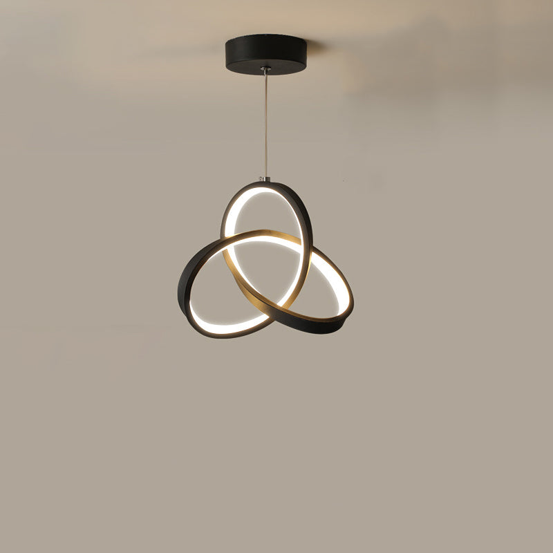 Lámpara colgante LED de aluminio acrílico en forma de triángulo con diseño minimalista moderno para sala de estar 