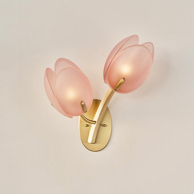 Applique murale contemporaine scandinave Pod Base ovale en fer et verre 1/2 lumière pour chambre 
