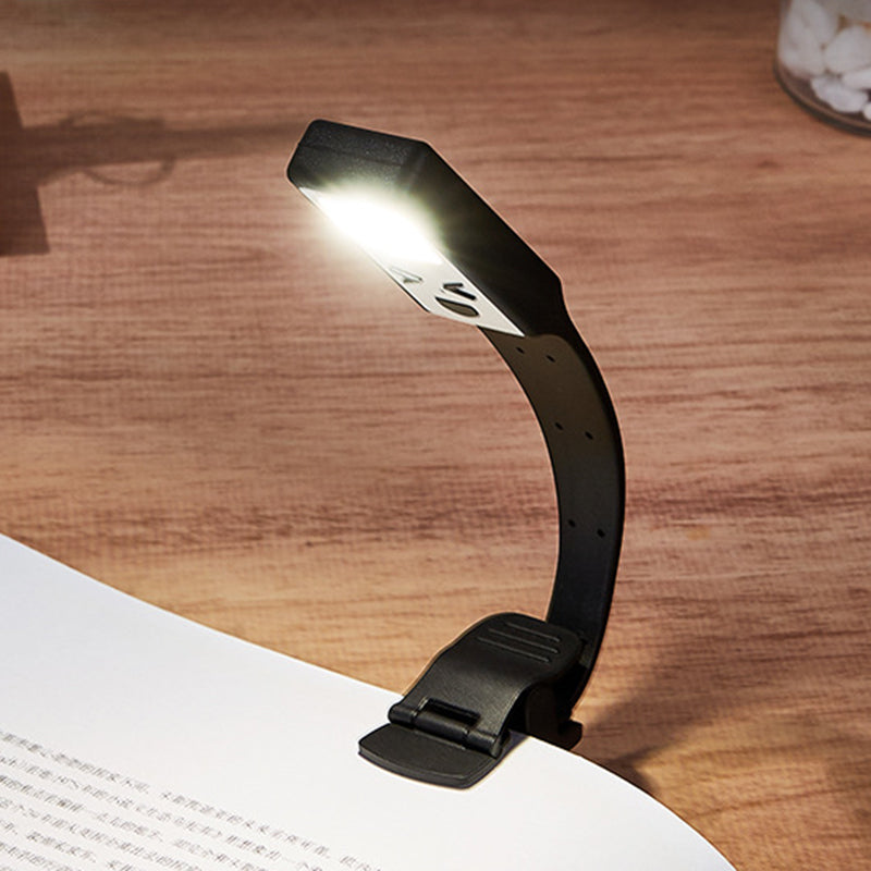Zeitgenössische kreative rechteckige Smiley-Plastik-LED-Tischlampe Buchclip-Lampe für das Schlafzimmer 