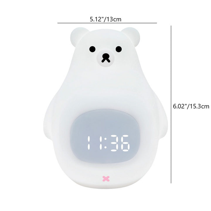 Contemporary Creative Cartoon Kids Bear ABS Silicone PC LED Table Lamp For Bedroom