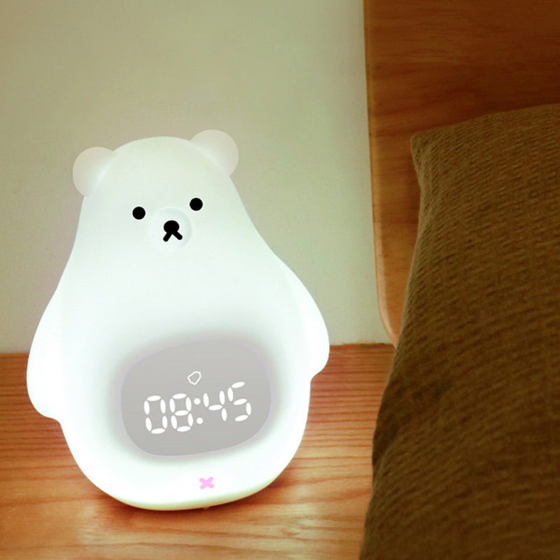 Contemporary Creative Cartoon Kids Bear ABS Silicone PC LED Table Lamp For Bedroom