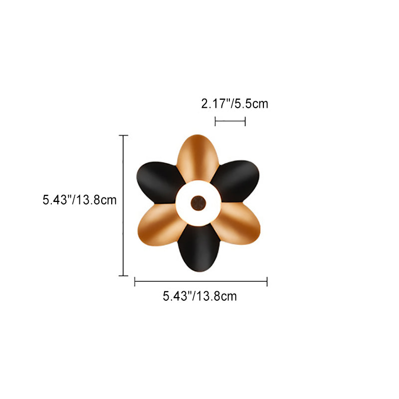 Applique murale LED en aluminium moulé sous pression minimaliste moderne imperméable avec fleur de prunier en acrylique pour salon 